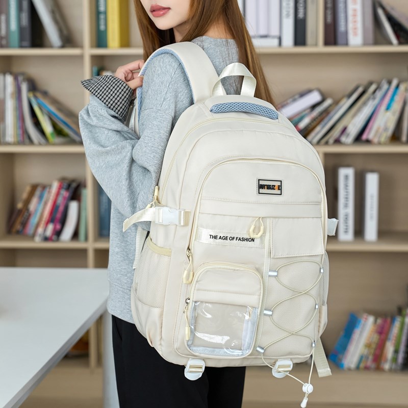 The new large-capacity travel backpack for foreign trade is sturdy and durable. It is a weight-reducing backpack for girls in grades 3 to 5 of primary and secondary schools details Picture