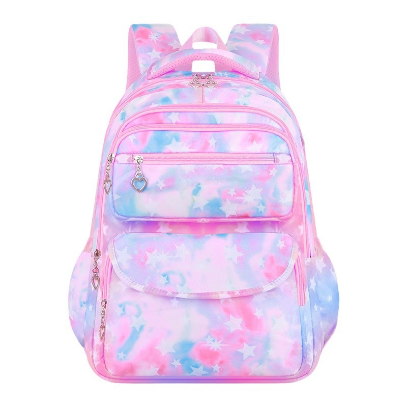 Korean version new graffiti schoolbag for girls' primary and secondary school 1-3-6 grade large capacity three-piece backpack waterproof backpack Item Picture