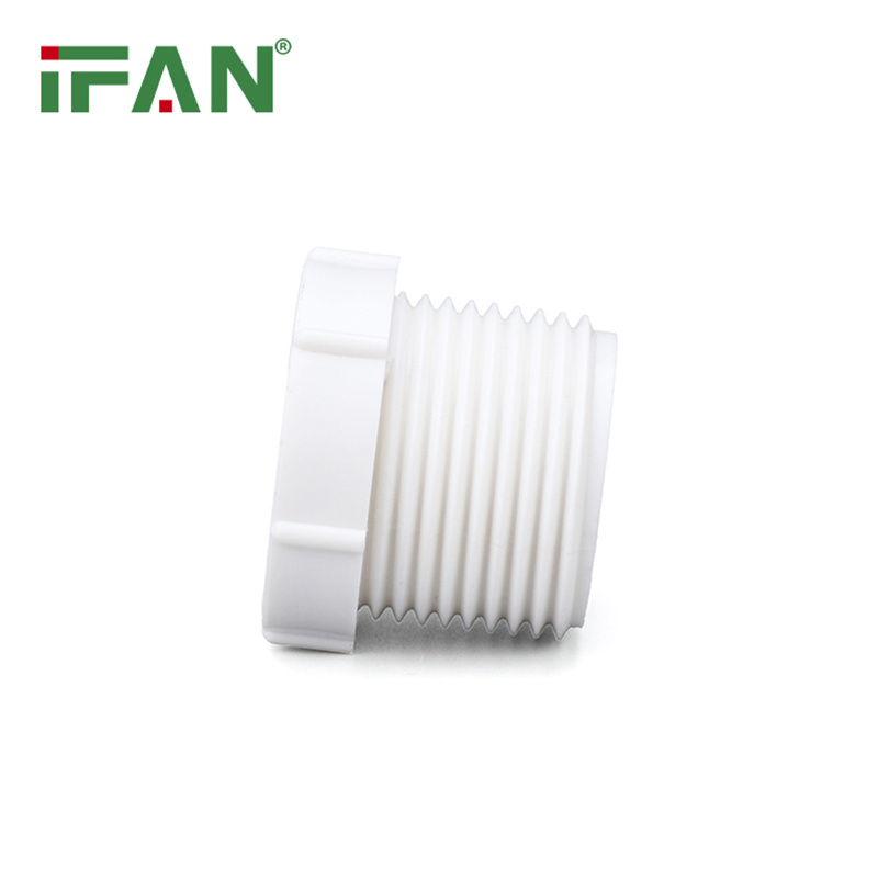 IFAN Factory BST Thread UPVC Plumbing Tee PVC Pipe Fittings白底实物图