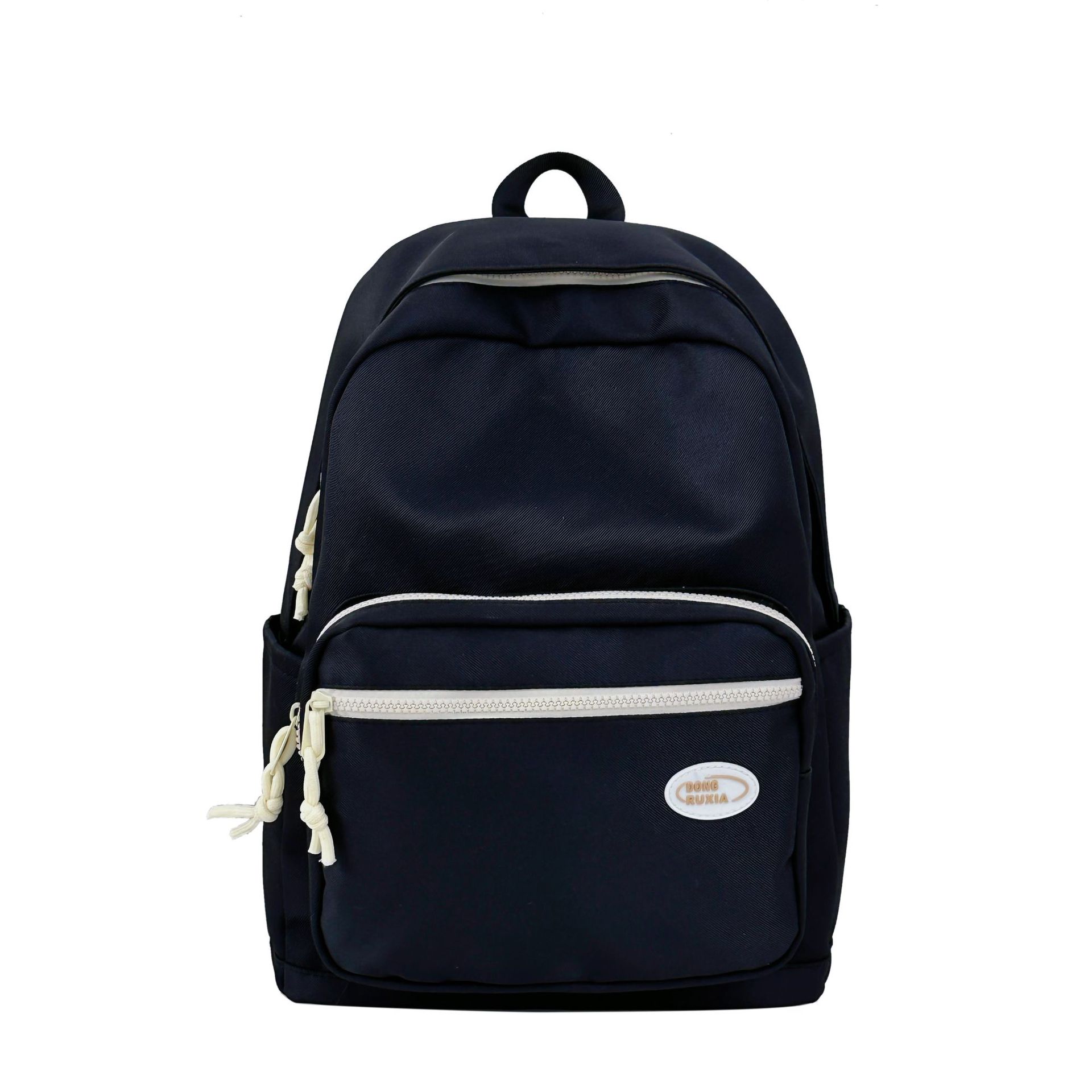 A new high-appeal college-style backpack for junior and senior high school students, which is casual, simple, lightweight, fashionable and versatile for commuting Item Picture