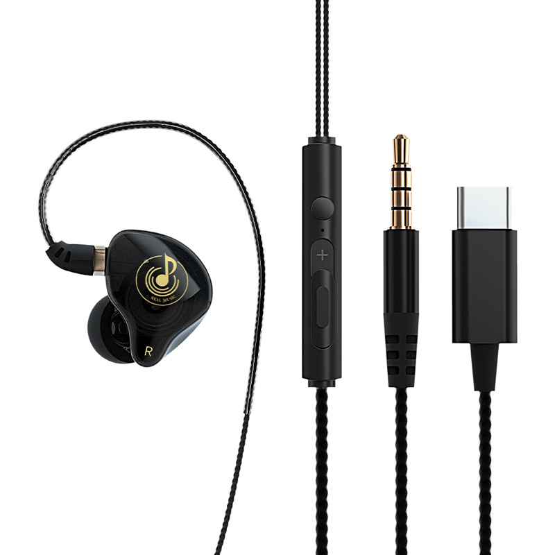 New over-ear wired headphones, in-ear high-quality headsets, bass, game music and sports universal earbuds Item Picture