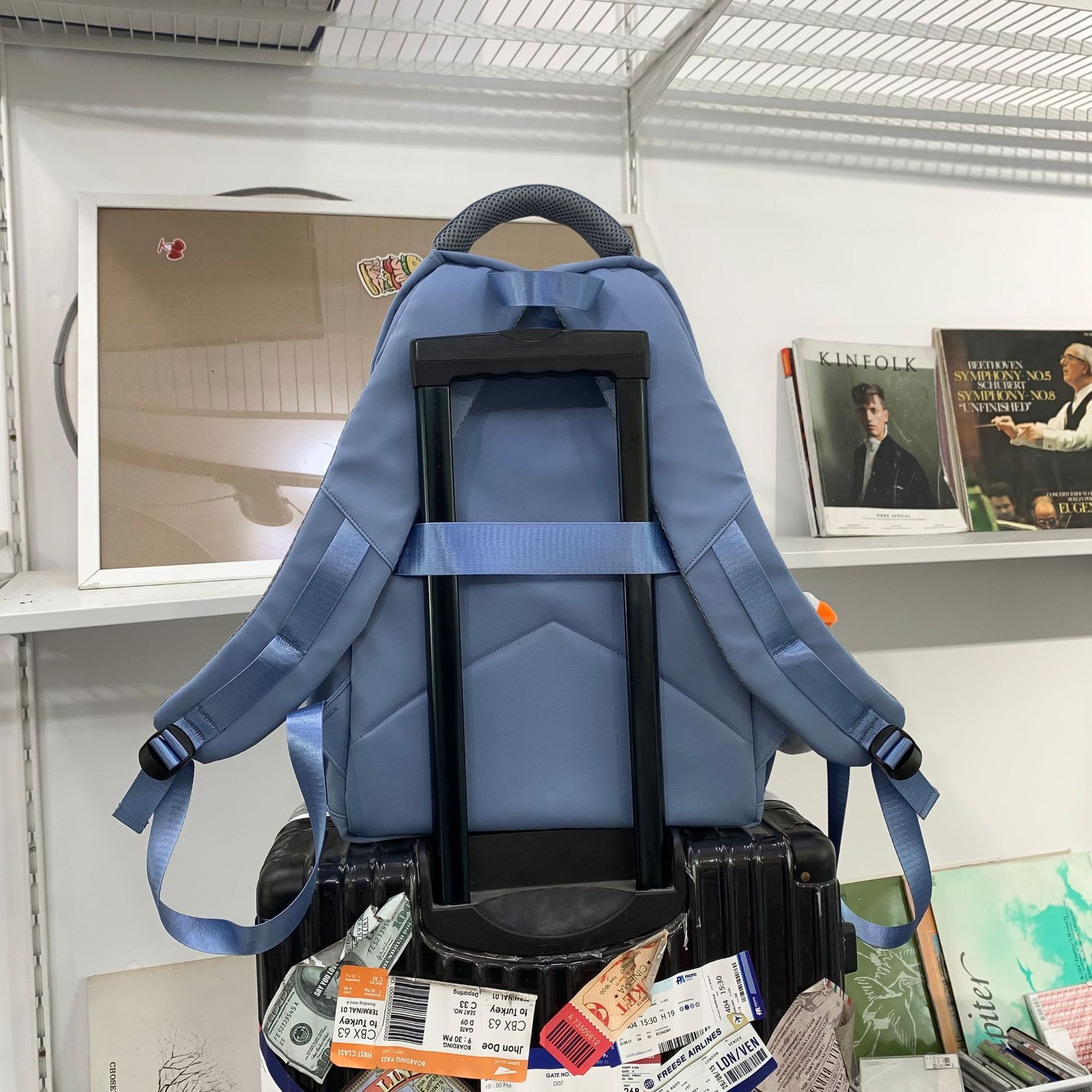 Large-capacity high-quality junior high school schoolbag for girls, Korean version of Instagram, multi-layered lightweight, and casual backpack for high school students Specification drawing