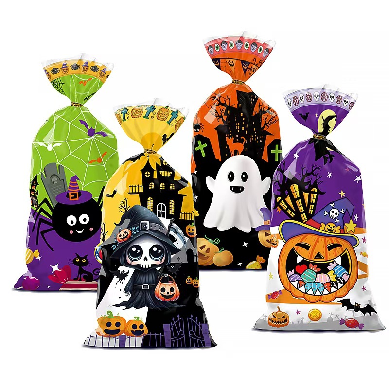 跨境万圣节糖果袋南瓜幽灵节日派对礼物包装袋 opp平口塑料袋批发1详情5
