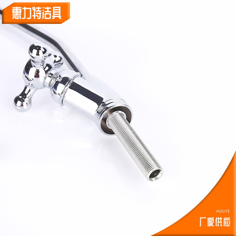 Zinc alloy water purifying faucet, 2-point standard connection gooseneck direct drinking water faucet, three-prong cold and hot basin faucet Specification drawing