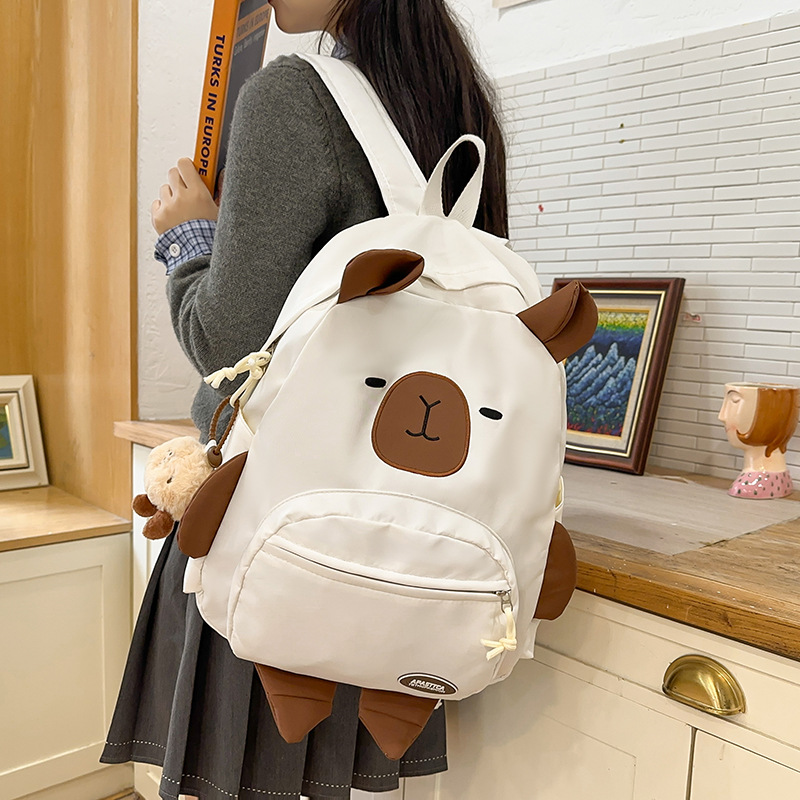A cute backpack for girls on Instagram, a large-capacity versatile backpack for junior and senior high school students, and a simple, ugly and cute personalized backpack for college students details Picture