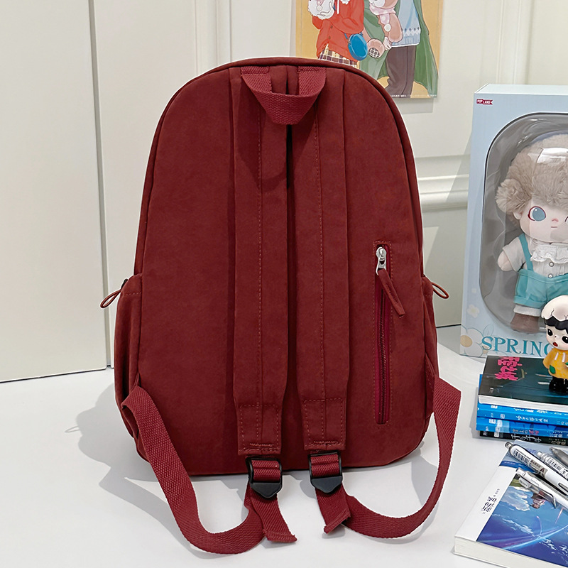 Korean-style Instagram retro and simple college student schoolbag, large-capacity casual travel backpack, versatile and lightweight backpack Specification drawing