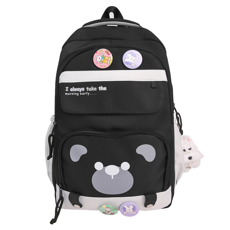 A new high-appearance-level Harajuku fresh and sweet candy-colored bear backpack, a lightweight and large-capacity backpack for junior and senior high school students Item Picture