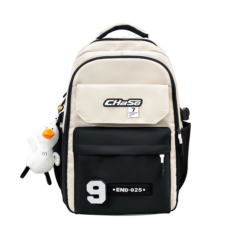 A large-capacity, trendy and casual backpack for college students, a Korean-style college student, and a versatile backpack for teenagers Item Picture