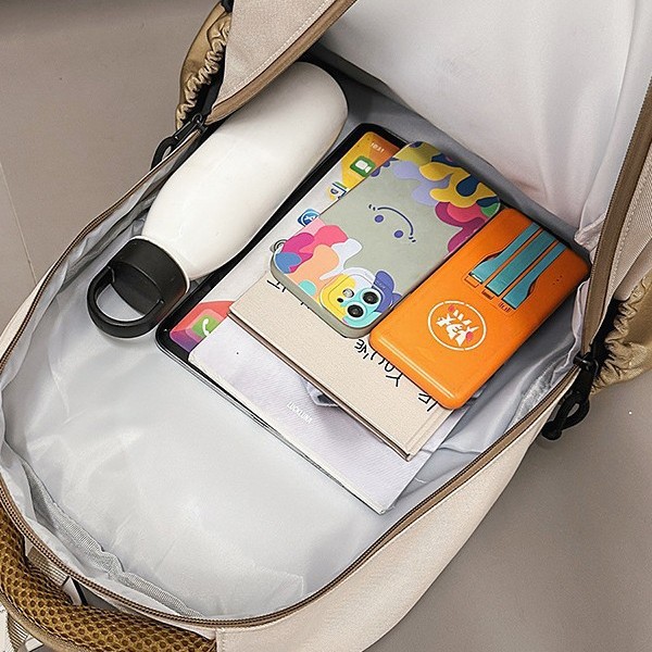 New high-appearance-level Korean-style workwear, niche, fresh and cool letter backpack, couple's light daily travel backpack Application Scenario