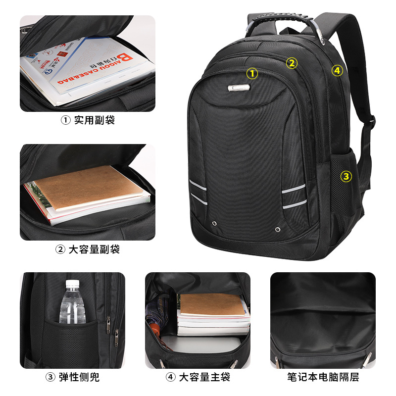 【 Customized 】 New men's fashionable casual travel bag, large-capacity women's long and short-distance business backpack details Picture