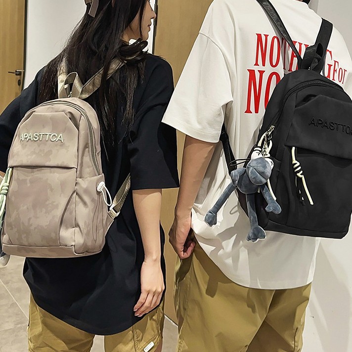 A new high-appearancelevel college style color-blocking backpack for junior and senior high school students, a casual, simple and versatile large-capacity backpack for commuting details Picture