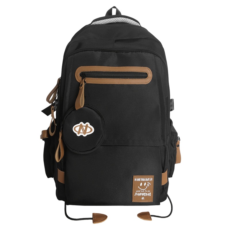 A new Korean-style Instagram backpack with a high level of appearance, solid color and niche design, for couples to travel lightweight and with large capacity Item Picture