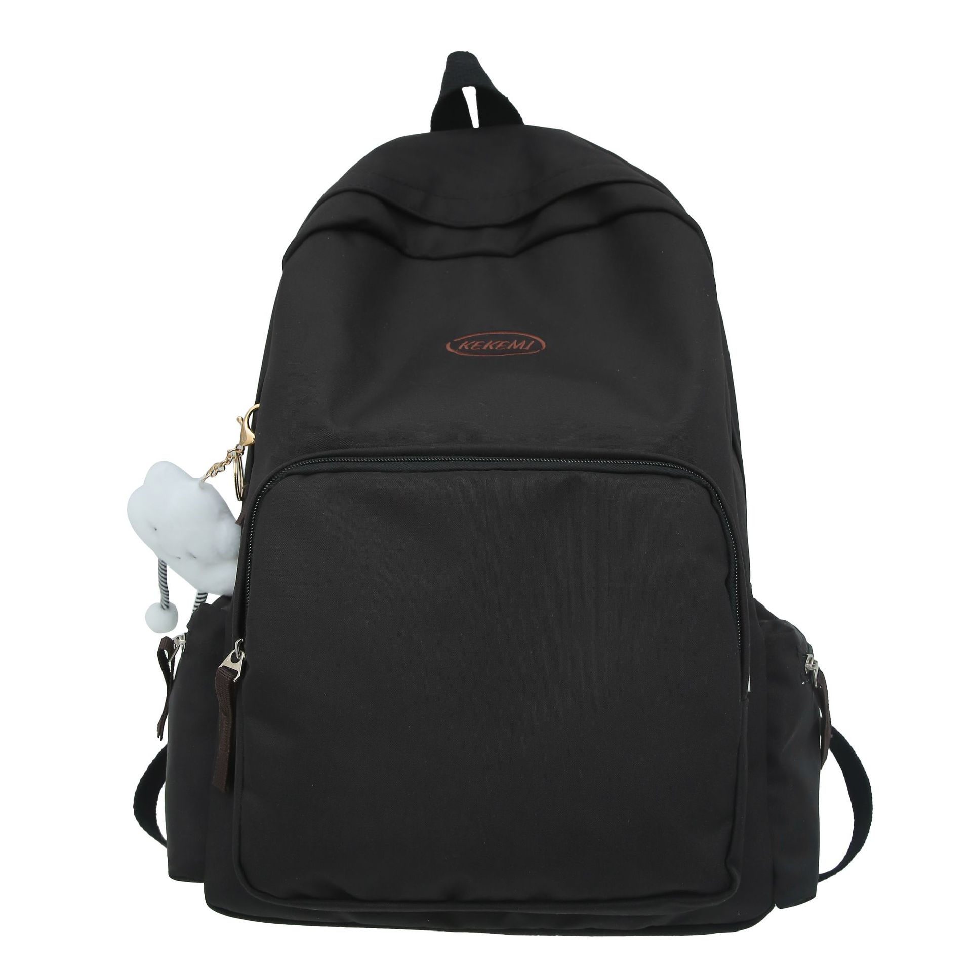 A Japanese-style InS-style soft girl backpack with a high level of appearance, solid color, simple and casual. It is a college student commuting backpack for classes Item Picture