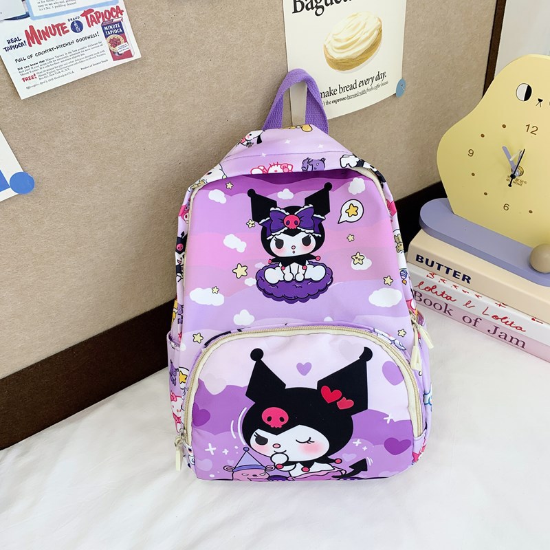Kindergarten backpack, cartoon Kuromi, casual, stylish and cute girl schoolbag, outdoor travel trend backpack details Picture