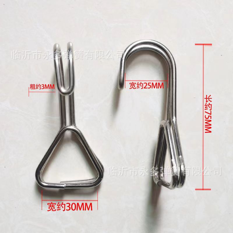 Luggage straps, double-wire pull hooks, spring hooks, stainless steel hooks, electric vehicle luggage rack hooks, binding strap hooks undefined
