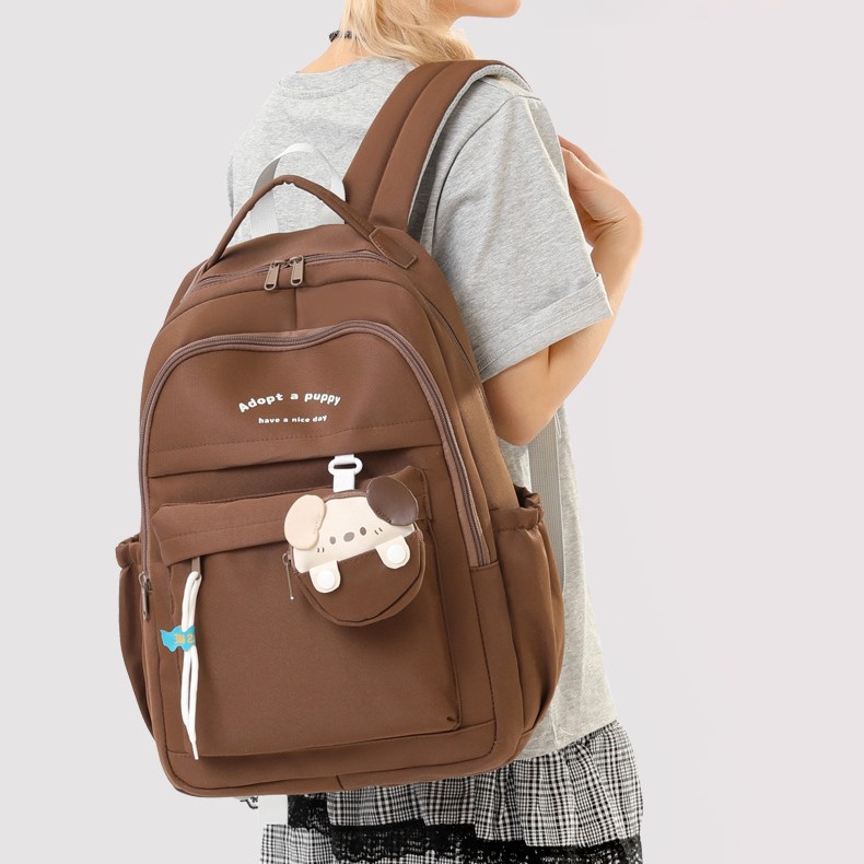 Japanese-style schoolbag, large-capacity backpack, sweet, cute and pure, for junior and senior high school students, multi-layered backpack for girls full figure