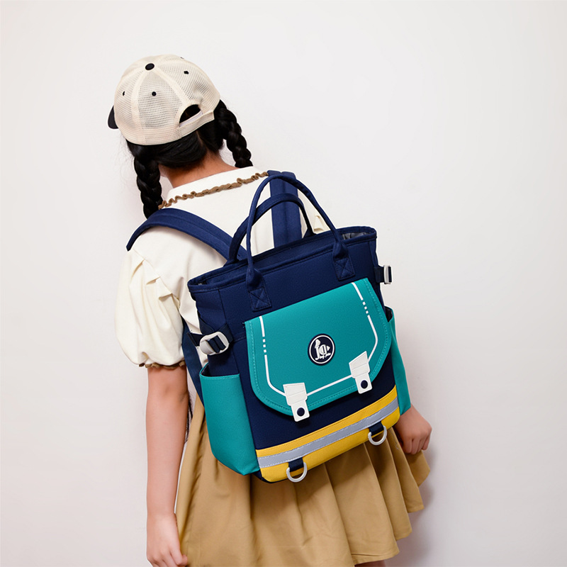 Student tutorial bags, handbags, homework bags, boys' and girls' tutorial bags, large-capacity children's book bags that can be carried on both shoulders details Picture