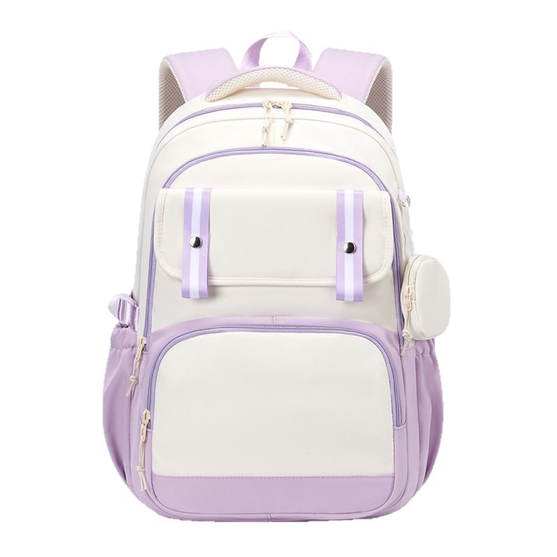 Kapibabara Ins-style schoolbag for primary and secondary school students in grades 3 to 6, large-capacity, versatile and dirt-resistant double-shoulder printed backpack Item Picture