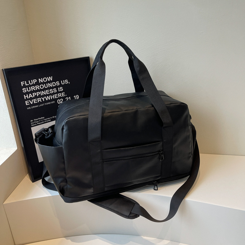 Diamond-shaped travel bag, men's large-capacity lightweight hand-held luggage bag, cool storage bag, dry and wet separation sports and fitness bag Specification drawing