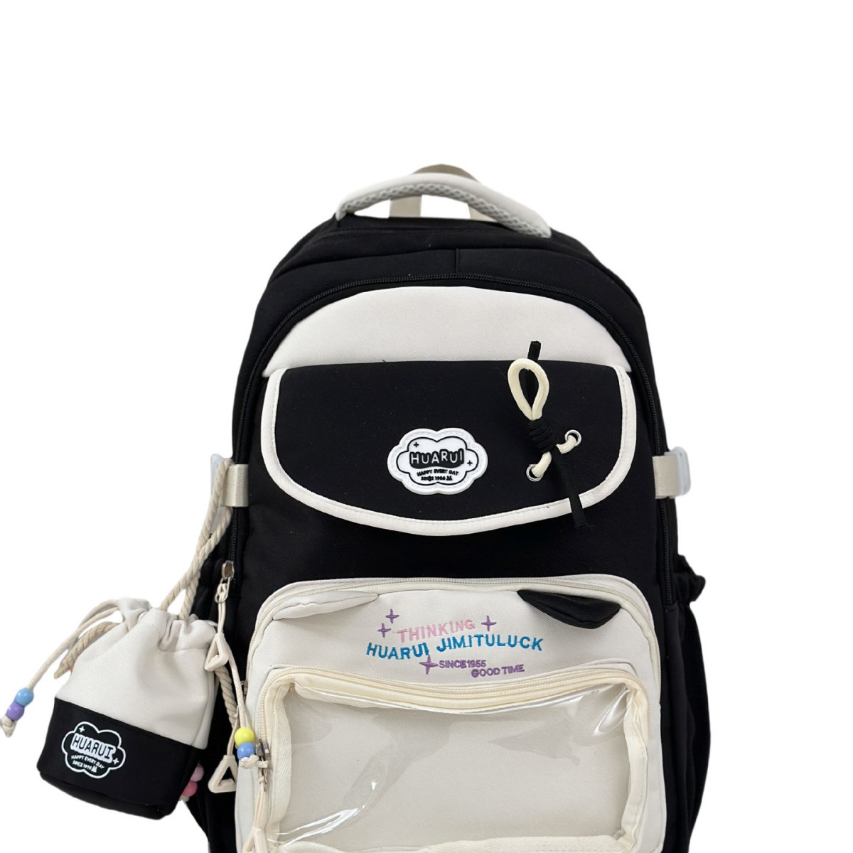 High-appearance-level InS-style waterproof schoolbag for middle and high school students, versatile pain bag, fresh and sweet backpack, simple and casual bag Item Picture
