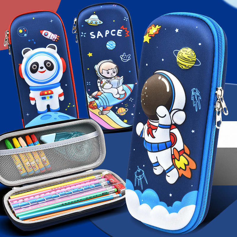 EVA cartoon pen case, stationery box, primary school and children's pen case, cute pencil case, student pen case, storage marker pens full figure