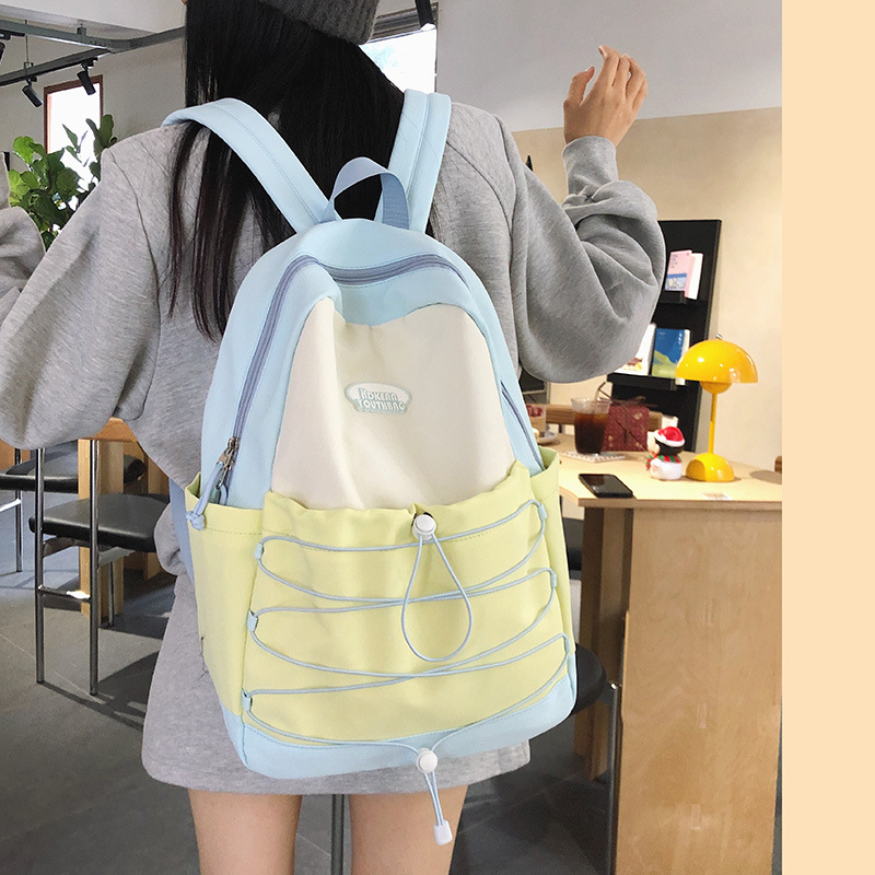 2025 New Japanese InS-style, youthful, large-capacity schoolbag for junior and senior high school students, high appearance level, casual backpack full figure