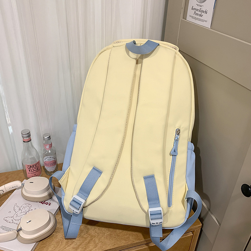 A lightweight and large-capacity backpack for women, a new Japanese-style high-appearance-level school style backpack with multiple compartments, fresh and cute for class Specification drawing