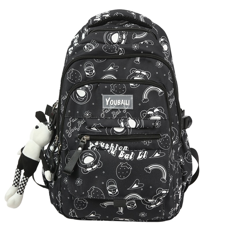 A new Korean-style ins high-look, fresh, sweet and cute cartoon tutorial bag, a lightweight backpack for junior and senior high school students Item Picture