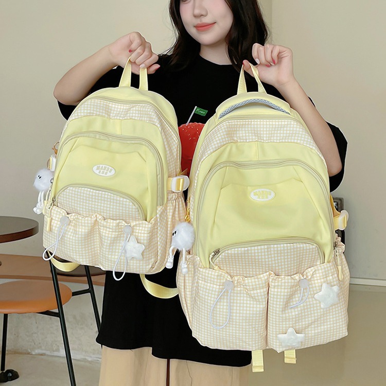 Forest-themed cute girl candy-colored backpack with high appearance level, InS-style cute backpack for primary and secondary school students' commuting details Picture