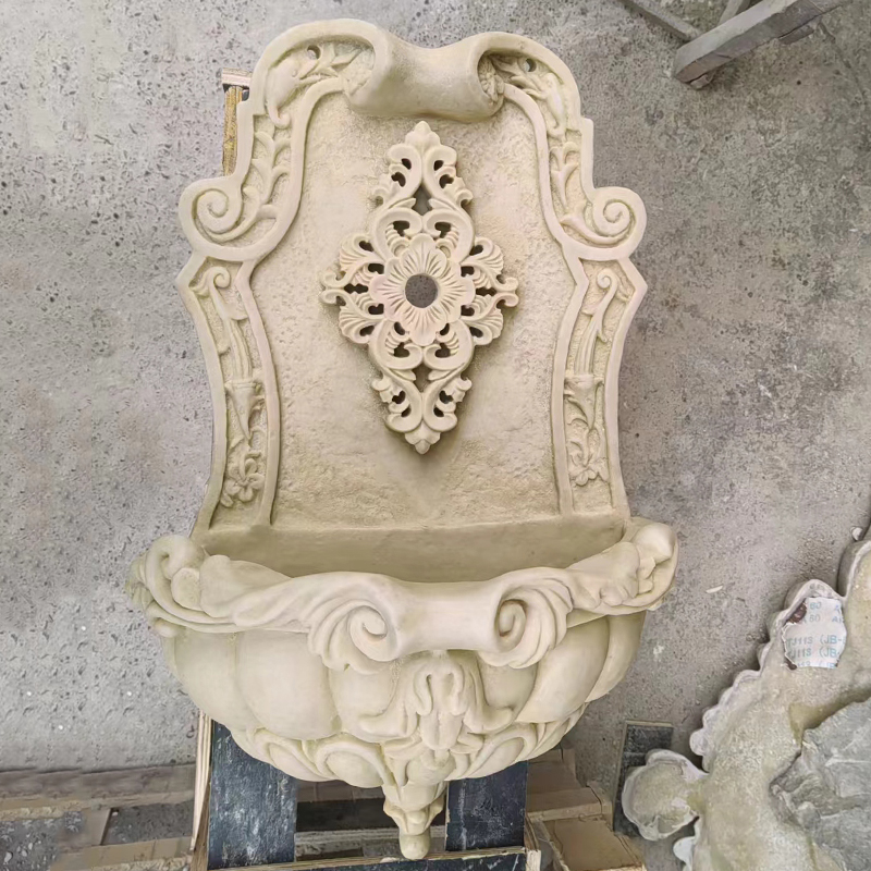 j8 European-style decorative Little Angel Artificial fiberglass reinforced plastic imitation copper sculpture exterior wall Sandstone mural relief Water feature ornament g3 Application Scenario