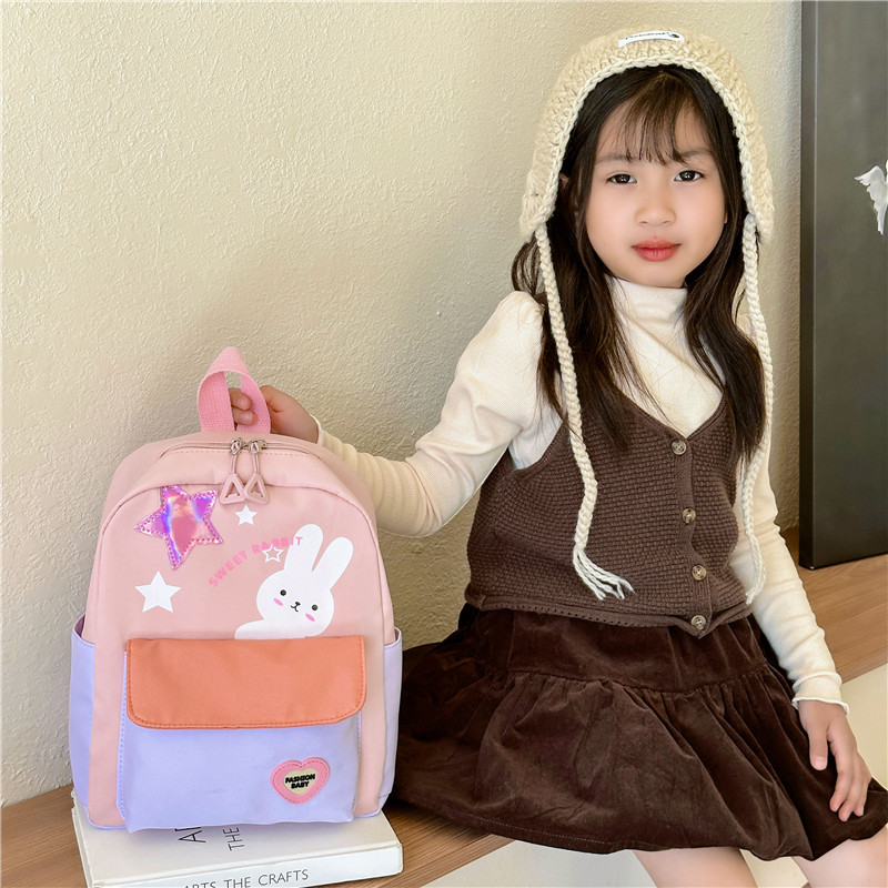 Ultra-light kindergarten children's schoolbag, 3-5 years old girls' schoolbag, reducing burden and protecting the spine, cartoon cute backpack details Picture