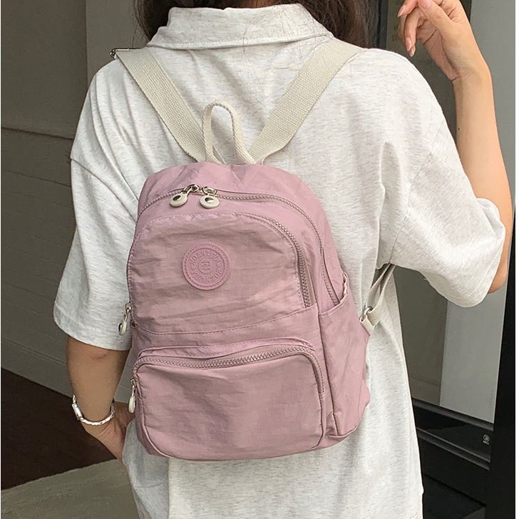 A casual and versatile mini backpack for foreign trade, a Japanese-style ins lightweight and high-appearance-level soft and creamy yellow travel backpack details Picture