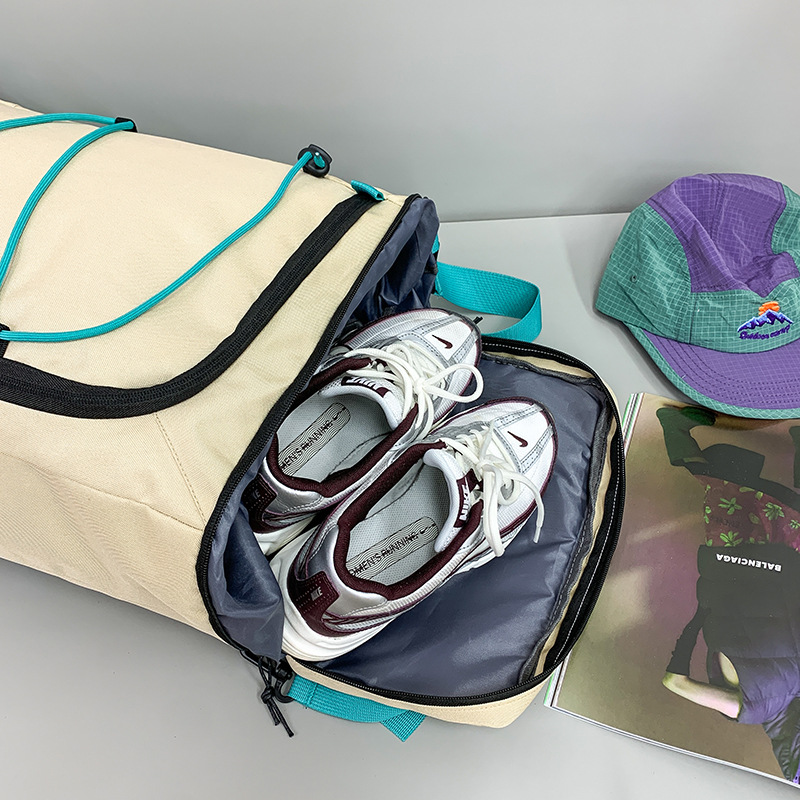 New large-capacity trendy brand versatile, multi-purpose, multi-pocket travel backpack for women, cool and simple drawstring tote bag Application Scenario