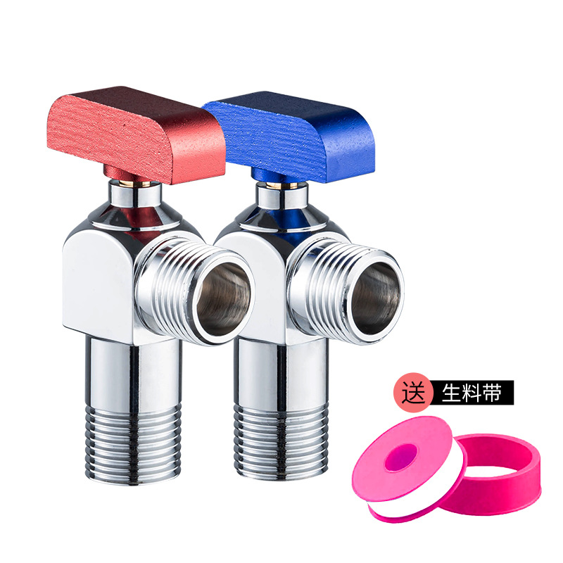 Brass ball core Angle valve, large flow fully open Angle valve, water heater control valve, 4-inch ball Angle valve, one inlet and one outlet full figure