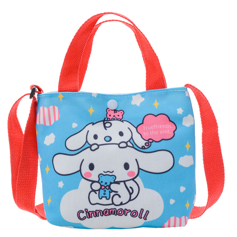 A cute girl's crossbody bag with comic graffiti, a large-capacity phone bag for parents and children, and a stylish canvas handbag for kids Item Picture