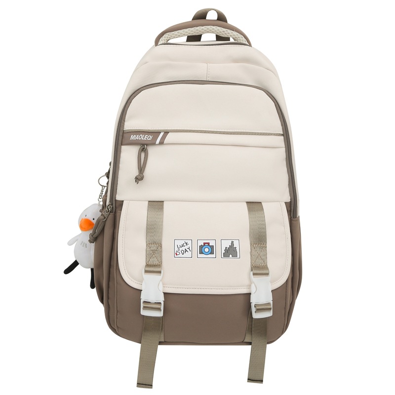 Junior high school student's college-style backpack for the back-to-school season, a fresh, sweet and color-blocking backpack for girls on campus Item Picture