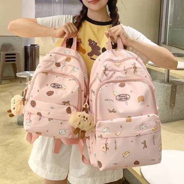 A cute little backpack for girls going out, a small backpack for girls on both shoulders, a new summer 2024 model, a lovely little schoolbag for girls' tutorial classes full figure