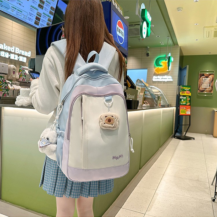 The 2025 new model of high school and junior high school students' high appearance level schoolbag is cute and unique, versatile for girls, and has a large capacity for travel backpacks details Picture
