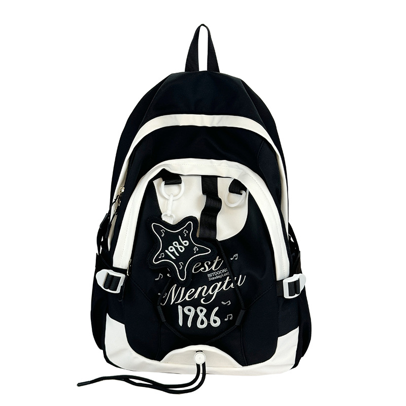 A new Japanese-style backpack with a high aesthetic level and a fresh and sweet school style. It is a lightweight and large-capacity backpack with contrasting colors for junior and senior high school students Item Picture