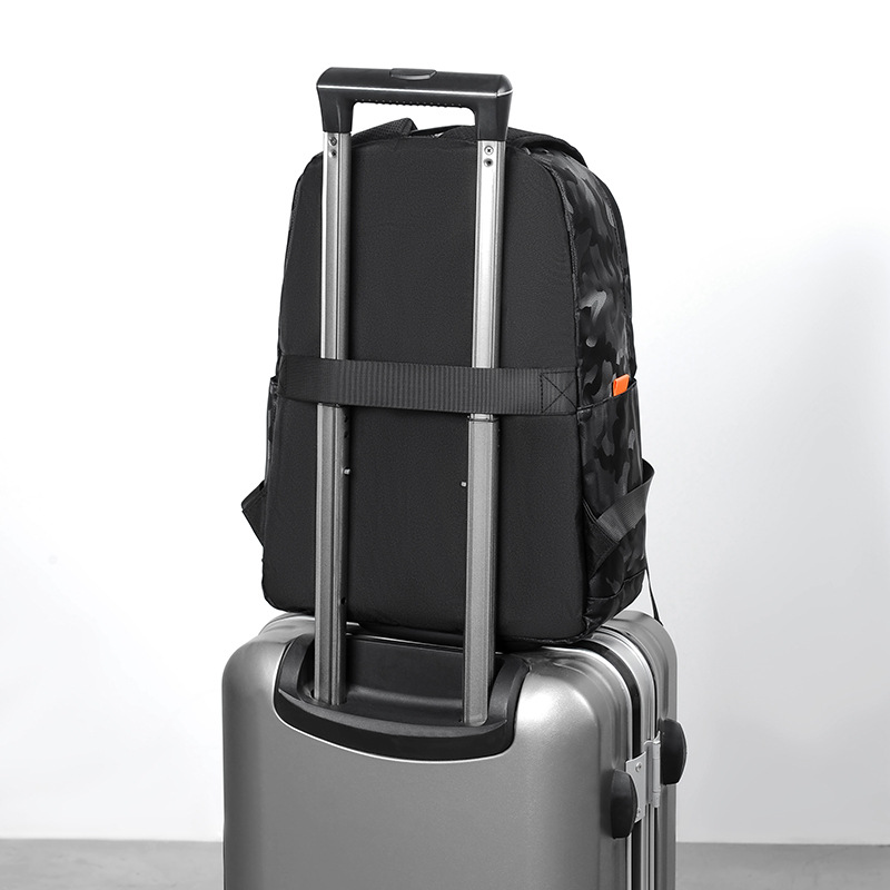 New camouflage fashion backpack in stock, multi-functional casual and trendy backpack, student portable travel computer schoolbag Application Scenario