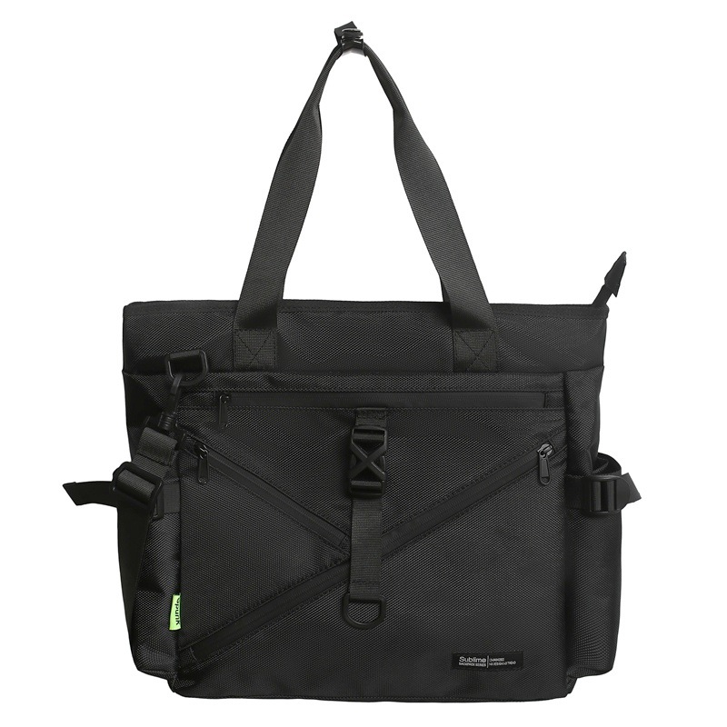 Trendy brand crossbody bag, men's niche design sense functional single-shoulder bag, large-capacity commuter tote bag, women's laptop bag Item Picture