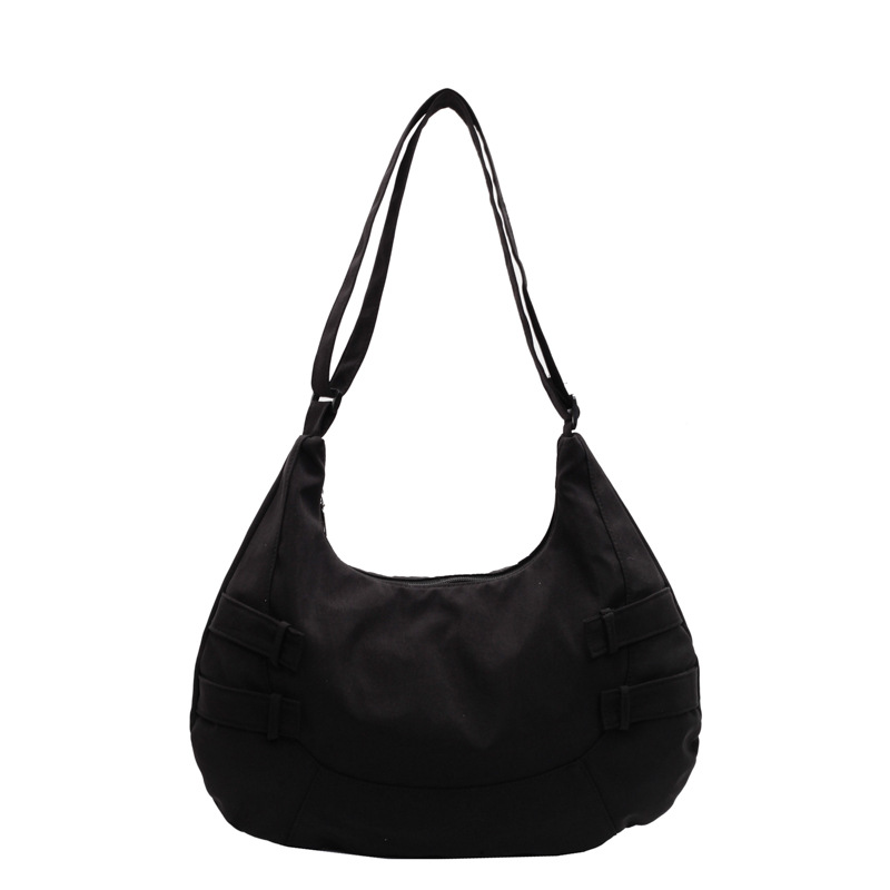 Korean style ins fashion single-shoulder bag for work, simple commuting women's bag for Spring/Summer 2025, versatile canvas dumpling bag Item Picture