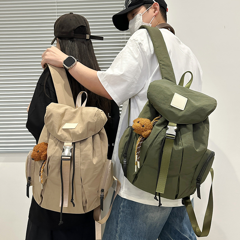 New popular large-capacity commuter personalized schoolbag, versatile, niche and high-end backpack, casual and simple travel bag full figure