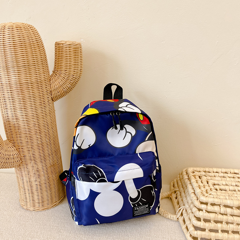 2024 New Children's animation bag, cartoon patchwork small backpack, casual and fashionable, kindergarten shoulder bag for going out details Picture