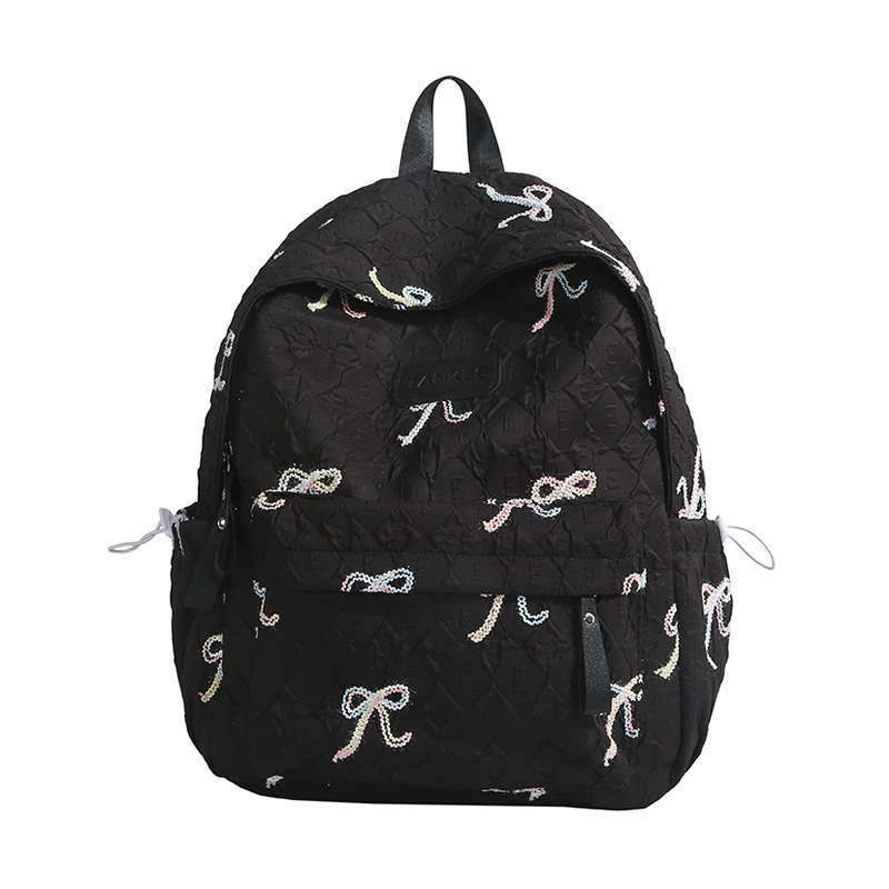 The new student schoolbag has a high appearance level, is cute and versatile, and has a large capacity. It is a cute set bag for junior and senior high school students and is water-resistant Item Picture