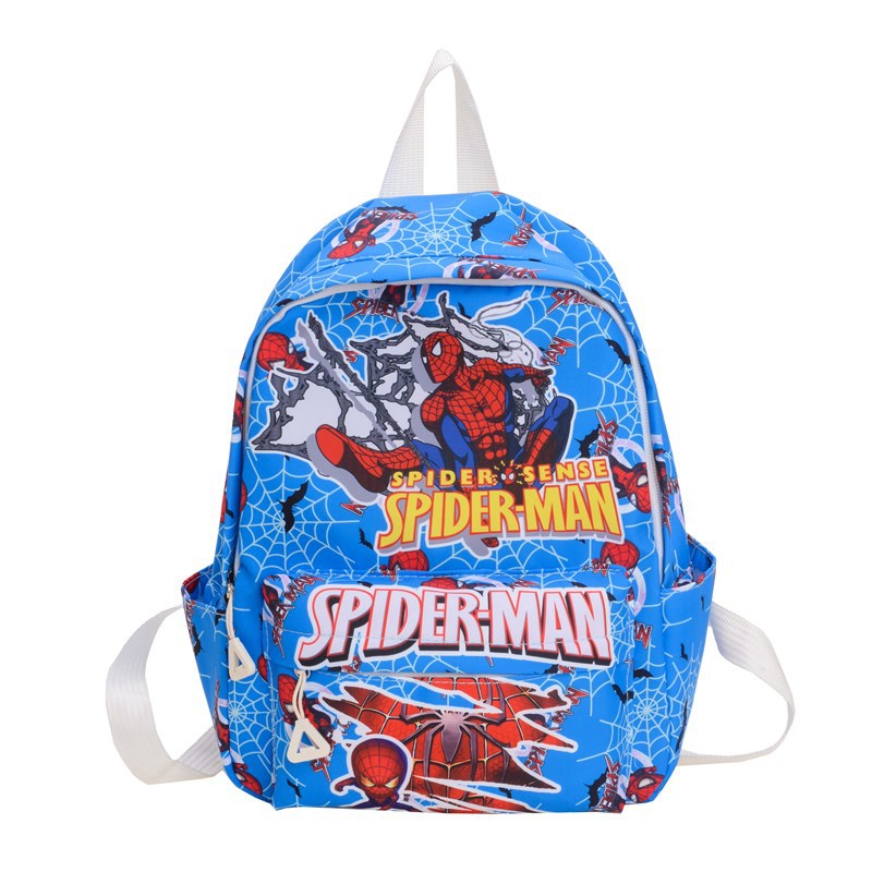 Cross-border Spider-Man primary school backpack, European and American cartoon and animation schoolbag, polyester 3D printed load-reducing children's backpack Item Picture