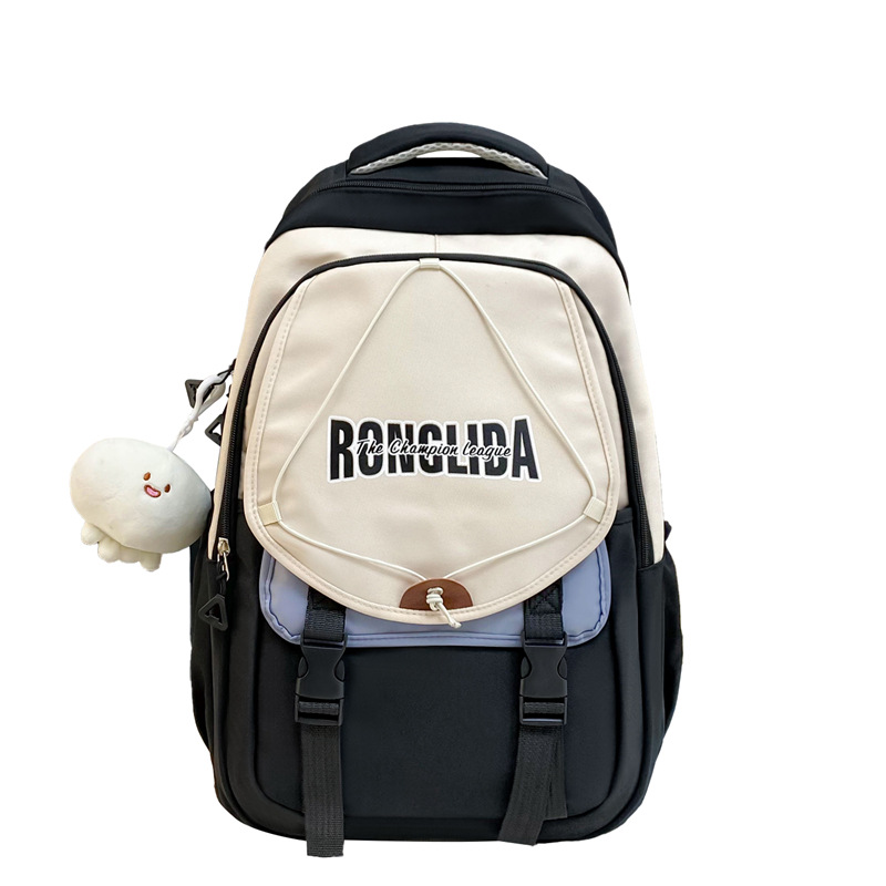 Japanese-style, high-appearance-level, college-style, large-capacity schoolbag for junior and senior high school students, girl's backpack, computer travel backpack with reduced burden Item Picture