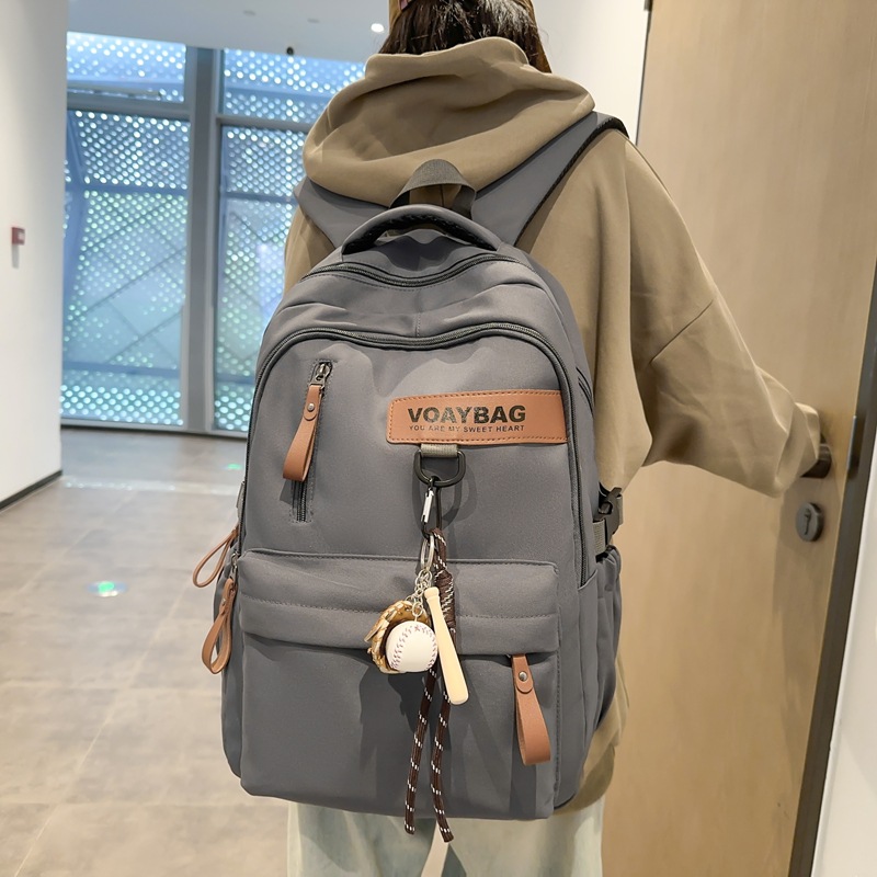 A new large-capacity trendy backpack for college students, a Korean-style casual and versatile backpack for primary and secondary school students details Picture