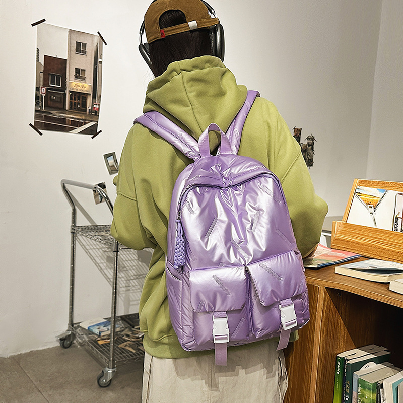 Spring 2025 new InS-style versatile single-shoulder bag, Korean-style student schoolbag, large-capacity outdoor travel backpack full figure