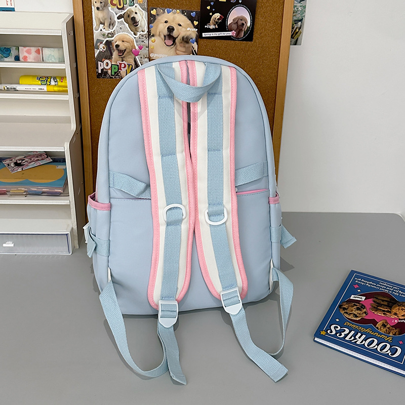 Japanese-style dopamine schoolbag, Instagram-style junior high school girl, high appearance level, niche and cute, school-style large capacity backpack Specification drawing
